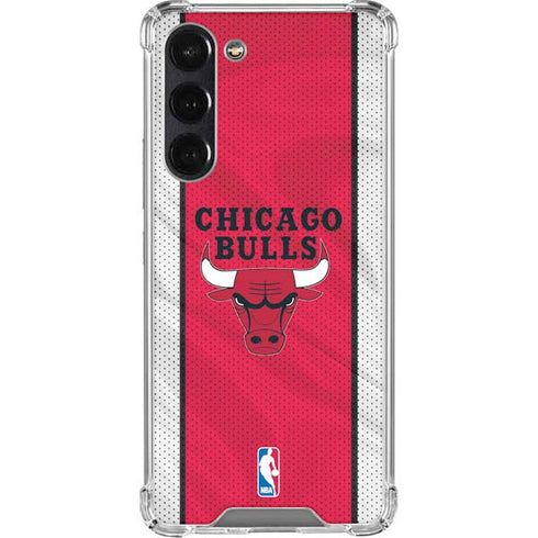 NBA Chicago Bulls Away Jersey Galaxy S24 FE Clear Case